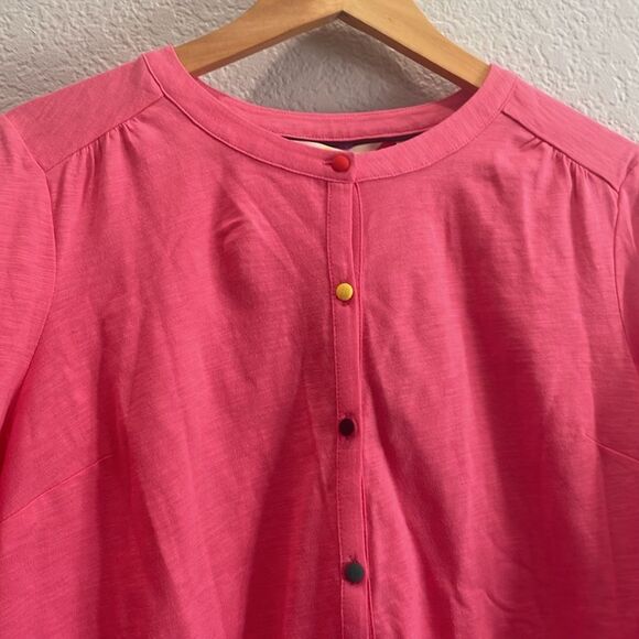 NEW Boden Pink 3/4 Sleeve Length Multicolor Button Up Cardigan Size 12 - Picture 3 of 8